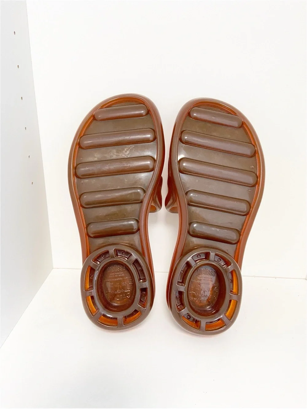 New Melissa x Telfar jelly slice size 8 brown